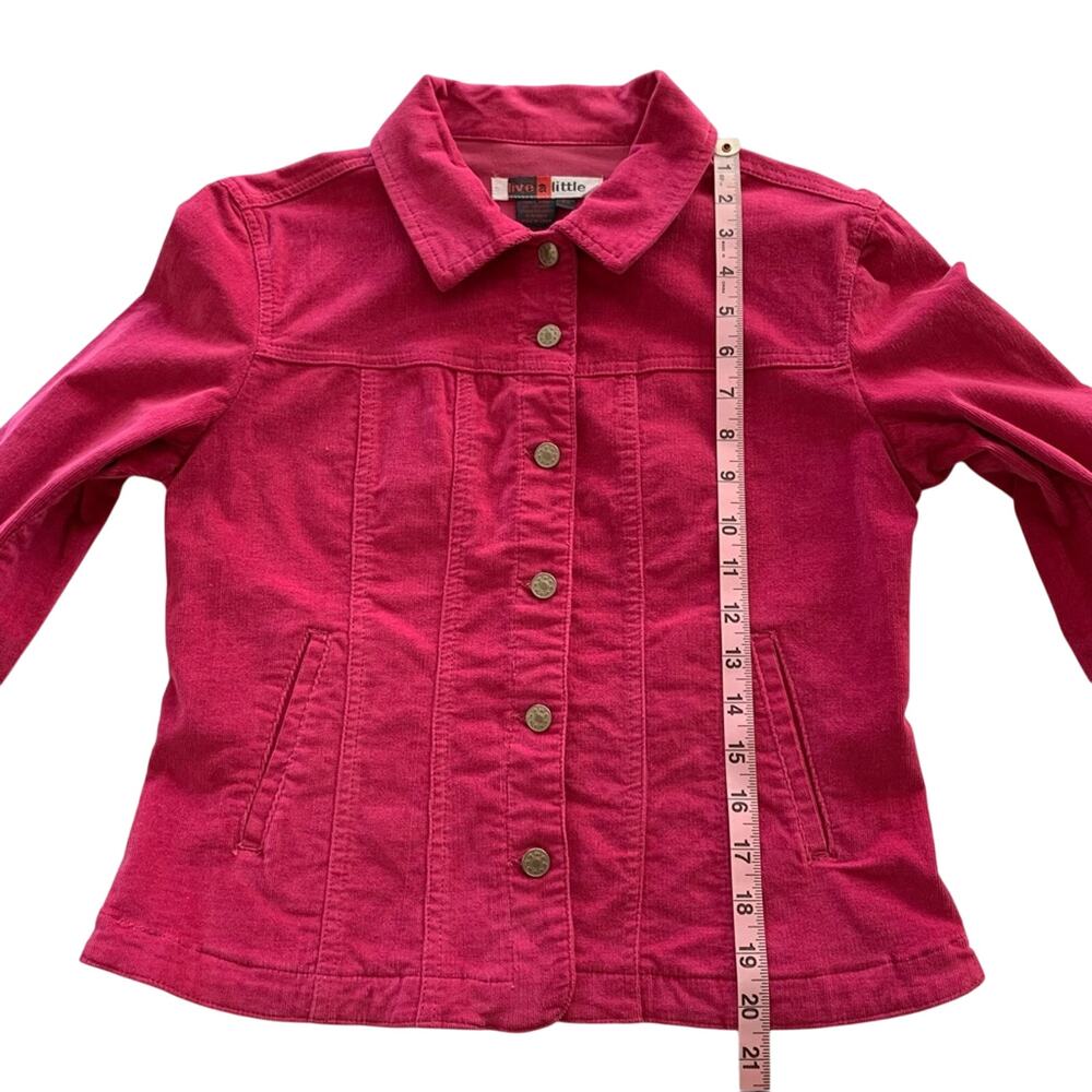 Reworked Apparel The Rolling Stones Pink Corduroy Upcycled Jacket Women's Small - Picture 6 of 7